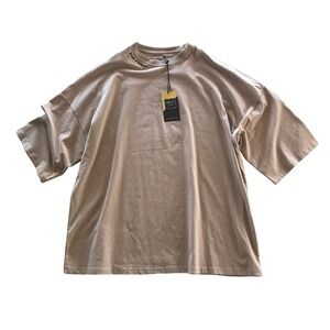 Rich & Rotten Mens Oversized T-Shirt XX-Large Tan Beige Combed Cotton NWT